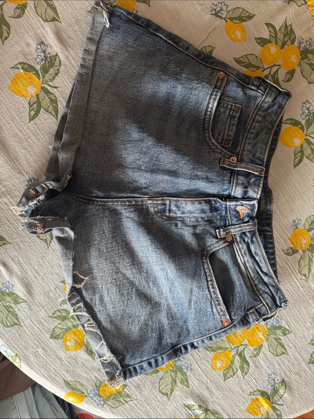 wild fable Distressed Medium Blue Denim Jean Shorts